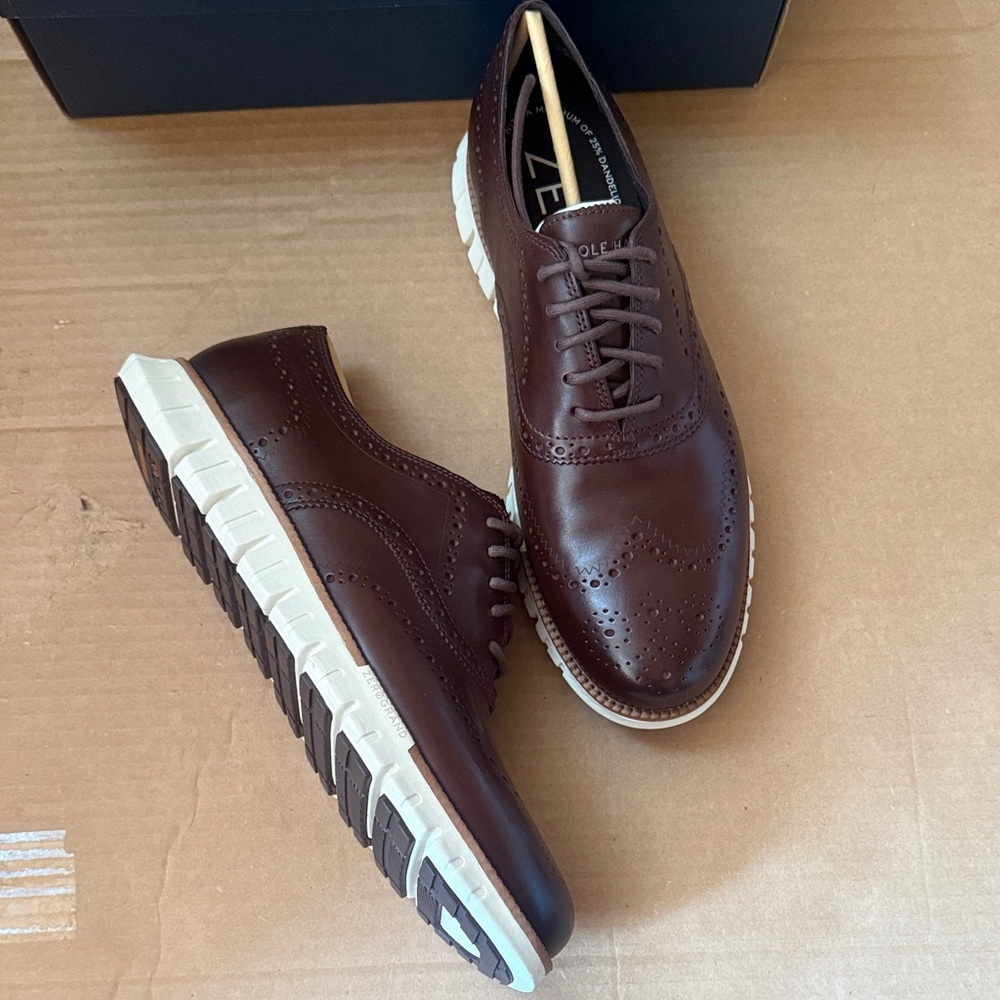 Cole Haan ZeroGrand Remastered Wingtip Oxford 11M Madeira NWT - Picture 3 of 5